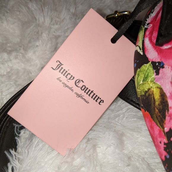 Nwt Juicy Couture Black Multi Rose Juicy Billboard SM Backpack - Picture 11 of 16